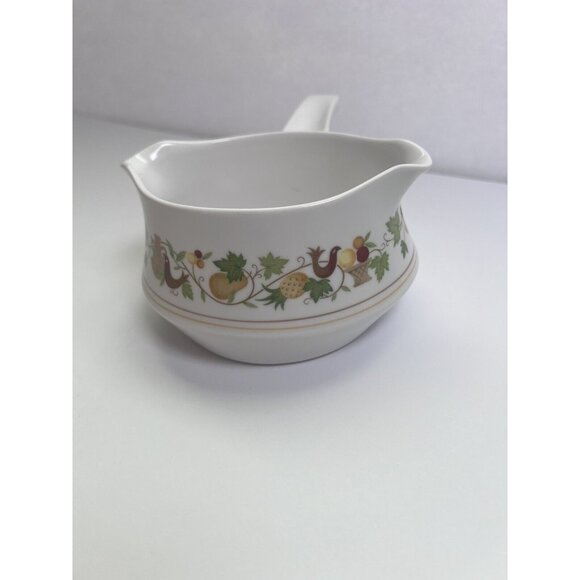 Homecoming by Noritake China Gravy Boat Birds Fruit Border Autumn Double Pour - Picture 3 of 7